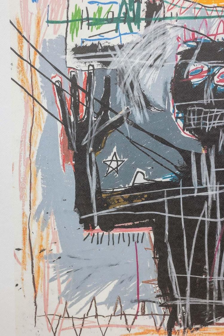Jean-Michel Basquiat. Nummerierter Farbsiebdruck. 1990er Jahre. LS6795J-68J