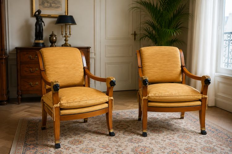Zwei Sessel und ein Vertrautensessel, Faubourg Saint-Antoine Edition, 1980er Jahre