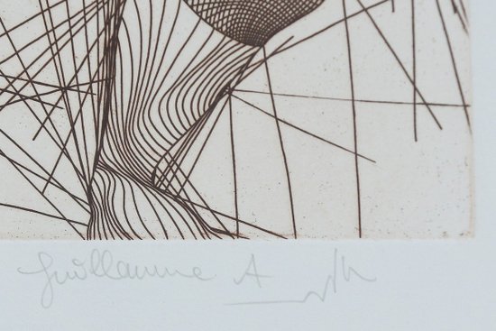 Engraving "Variations" by Guillaume AZOULAY (1949)