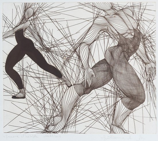 Engraving "Variations" by Guillaume AZOULAY (1949)