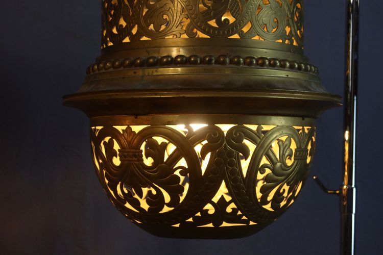 Pair of large 19th-century bronze lanterns