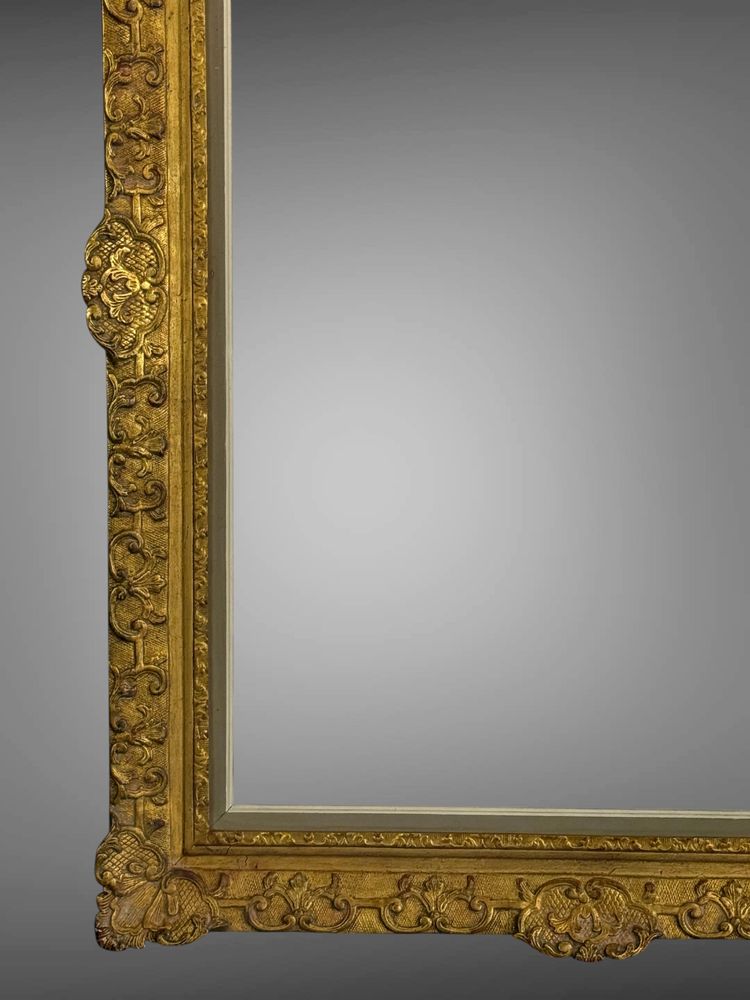 Antique Louis XV style frame in wood and gilded stucco for painting, 74 cm x 51 cm