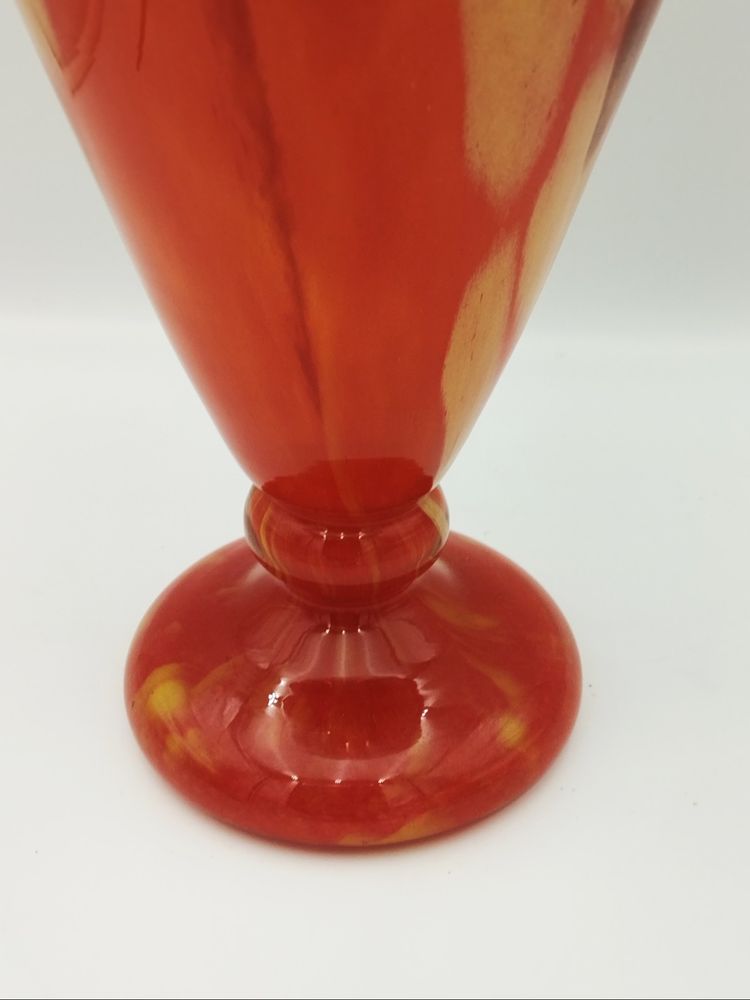 Vaso grande in vetro SCHNEIDER ART DECO con motivo marmorizzato, 45 cm, COLLEZIONE