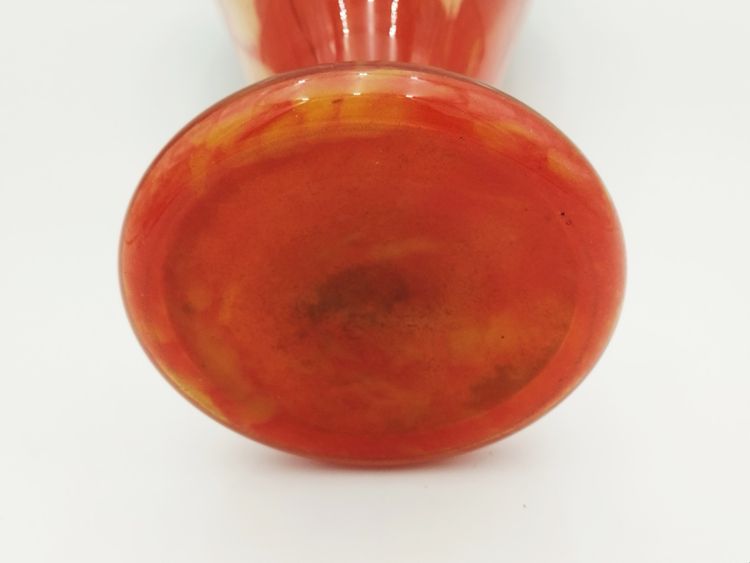 Vaso grande in vetro SCHNEIDER ART DECO con motivo marmorizzato, 45 cm, COLLEZIONE