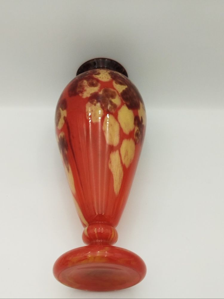 Vaso grande in vetro SCHNEIDER ART DECO con motivo marmorizzato, 45 cm, COLLEZIONE