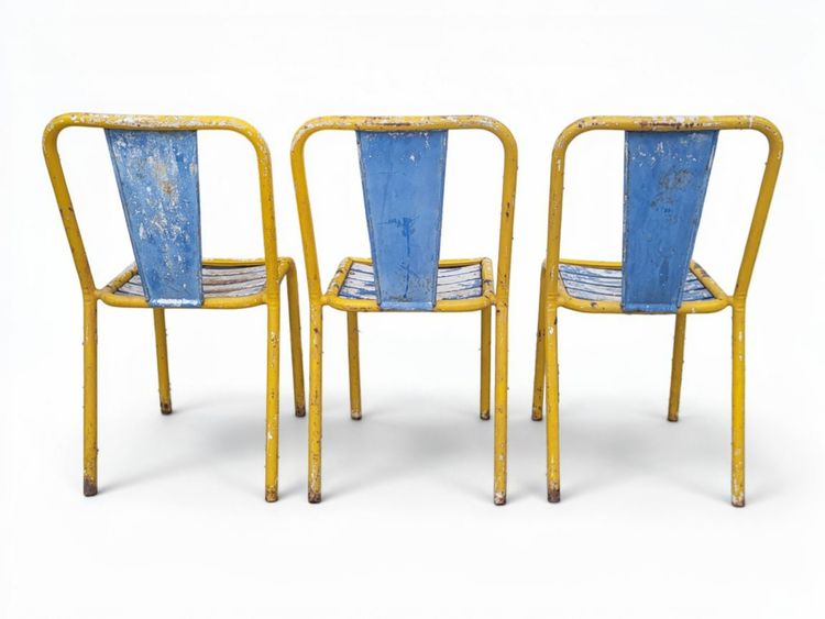 3 sedie Tolix Xavier Pauchard T4 - anni '50