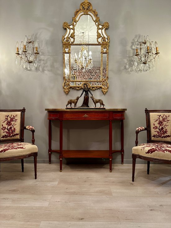 Console Desserte De Style Louis XVI En Acajou Maison Jansen Paris 
