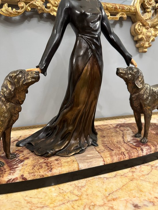 Sculpture Chryselephantine of Art Deco Period About 1930 Limousin
