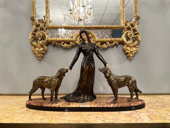 Sculpture Chryselephantine of Art Deco Period About 1930 Limousin