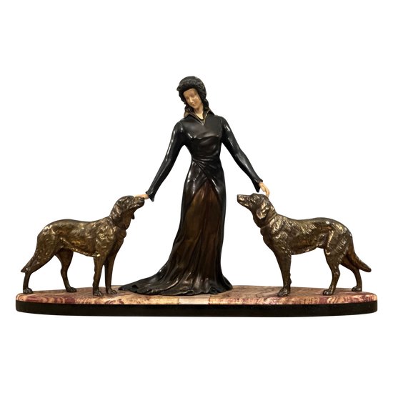 Sculpture Chryselephantine of Art Deco Period About 1930 Limousin