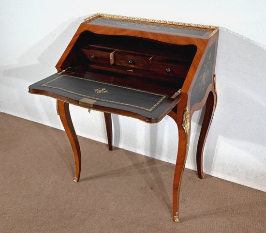 Bureau de Dame en Bois Précieux, style Louis XV, époque Napoléon III – 2ème moitié du XIXe
