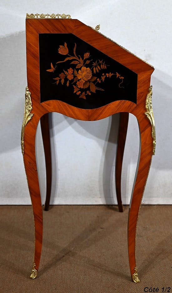 Bureau de Dame en Bois Précieux, style Louis XV, époque Napoléon III – 2ème moitié du XIXe