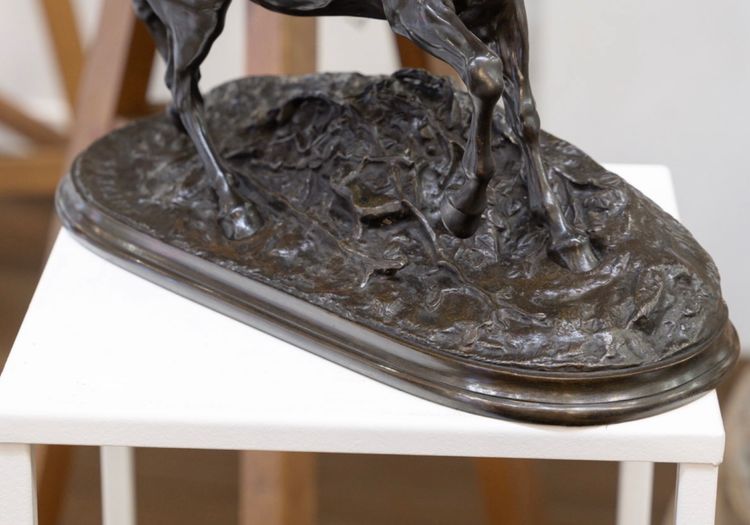 SCULPTURE - LE CHEVAL LIBRE , PIERRE - JULES MÊNE (1810-1879) - BRONZE