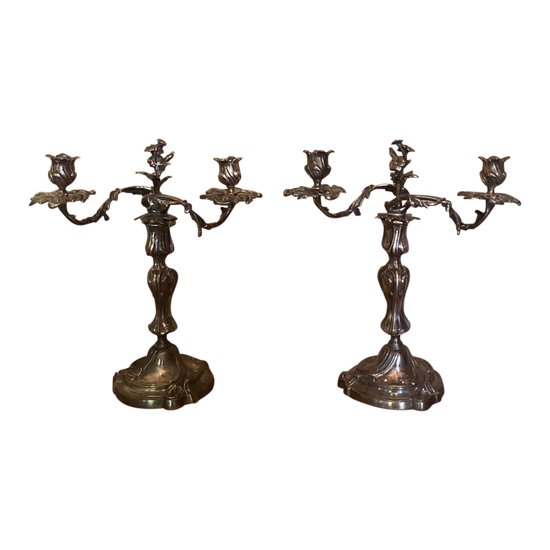 Pair Of Candelabras Louis XV