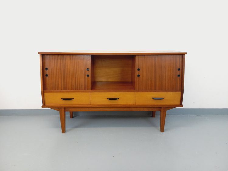 Enfilade vintage en bois style teck des années 60
