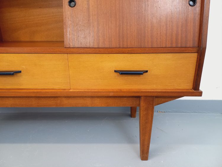 Enfilade vintage en bois style teck des années 60
