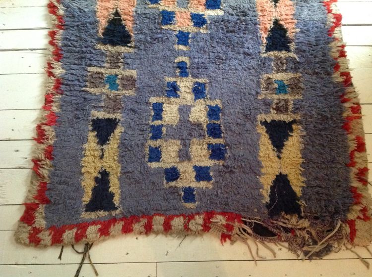 Tapis berbère ancien de l'Atlas Marocain.