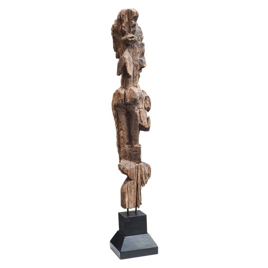 Sculpture Enigmatic Character Wood