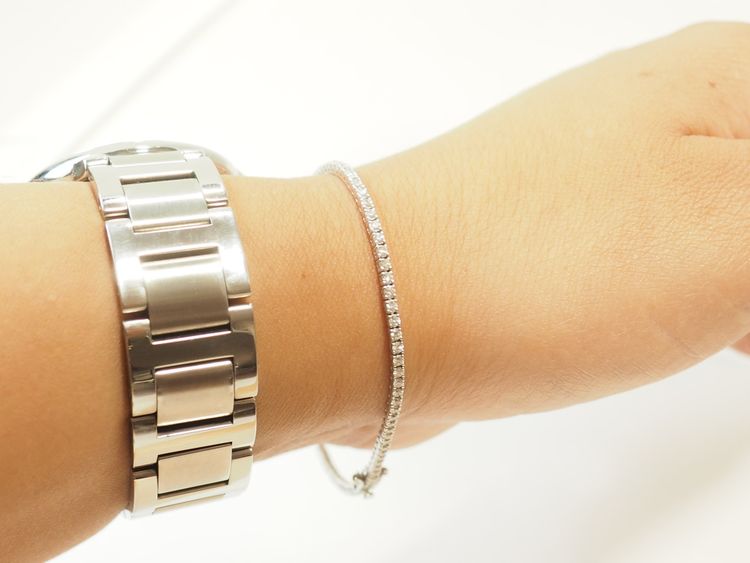 River bracelet in white gold and diamonds 1.84ct