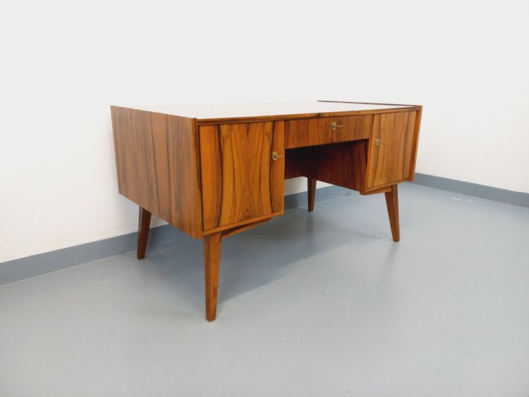 Bureau de direction double-face style scandinave vintage en palissandre des années 60