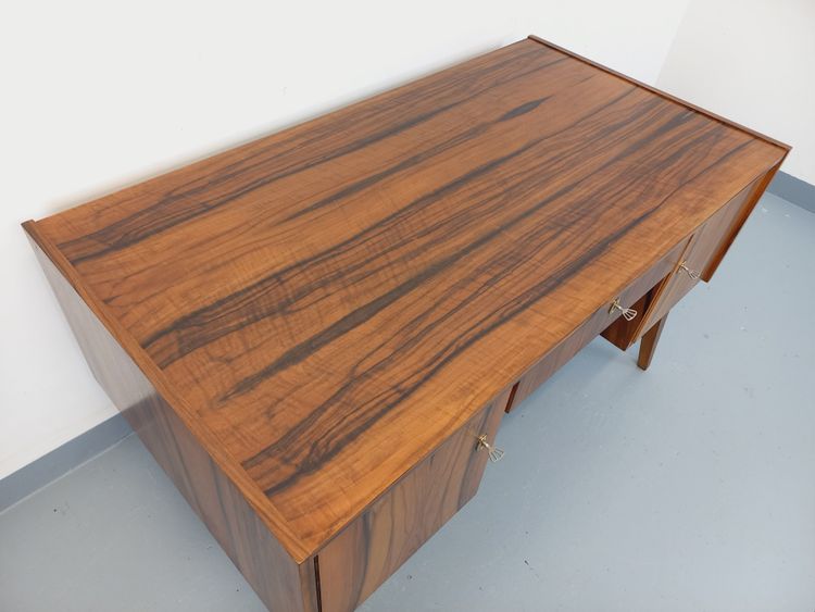 Bureau de direction double-face style scandinave vintage en palissandre des années 60