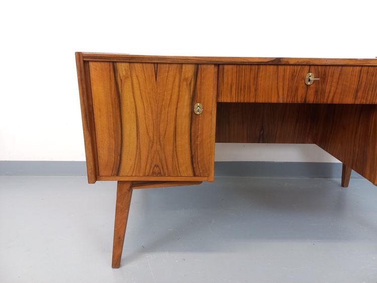 Bureau de direction double-face style scandinave vintage en palissandre des années 60
