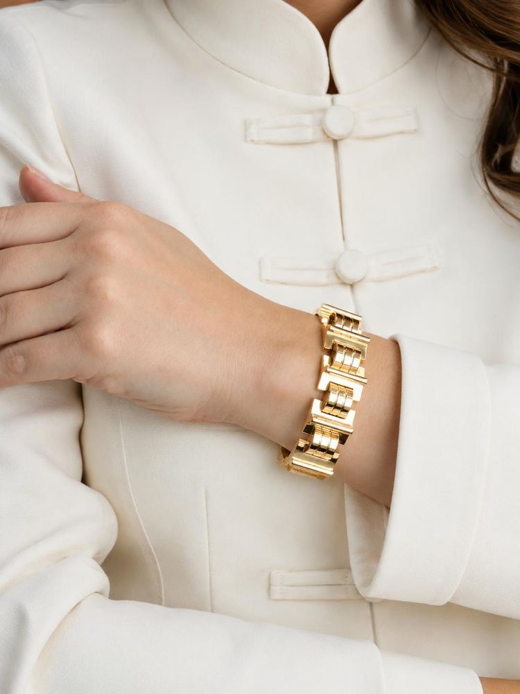 Armband „Tank“ in Gelbgold