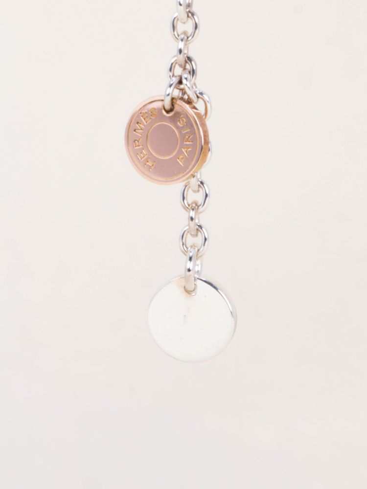 HERMES Ohrringe „Confettis“ in Silber und Roségold