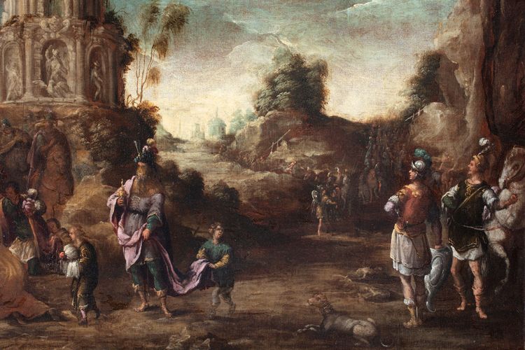 Domenico Carpinoni, "Adorazione dei Magi tra rovine classiche"