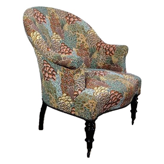Fauteuil Crapaud, époque Louis-Philippe – 2ème moitié du XIXe
