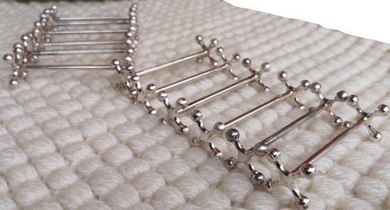 12 silver-plated knife holders, Perles orfèvrerie Christofle model