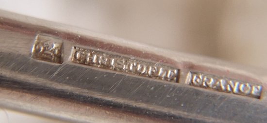 12 silver-plated knife holders, Perles orfèvrerie Christofle model