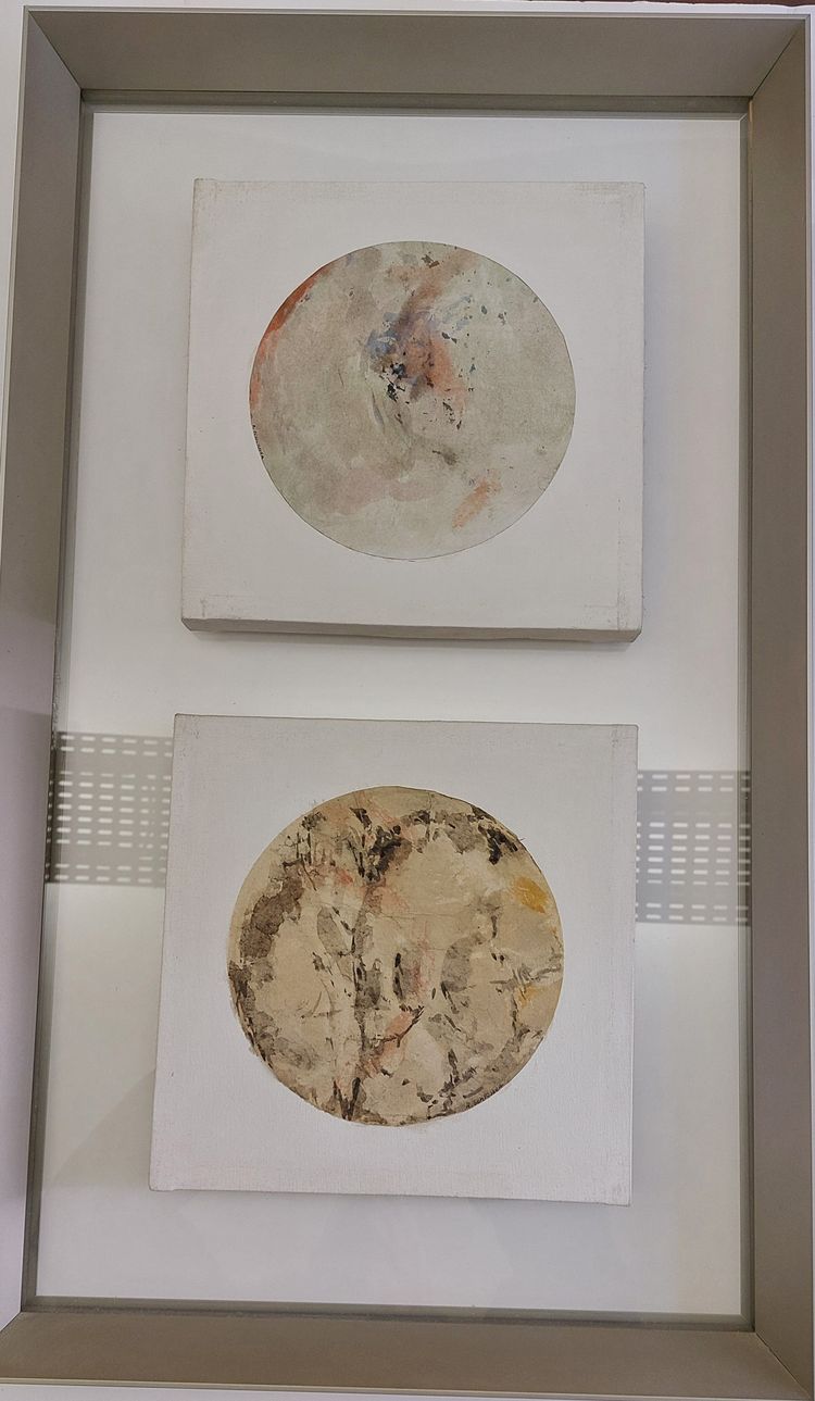 René SCHLOSSER (1933 - 2017) - Deux peintures abstraites - Huiles sur toile