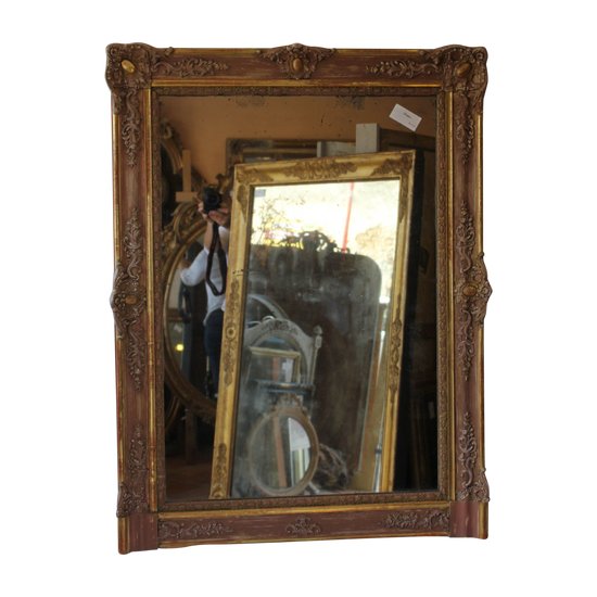 Gold, Patina And Mercury Fireplace Mirror 90 X 120 Cm