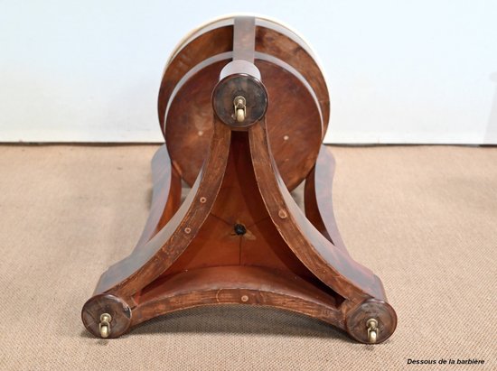 Importante Barbière Athénienne, en placage de Ronce d’Acajou, époque Empire – Début XIXe