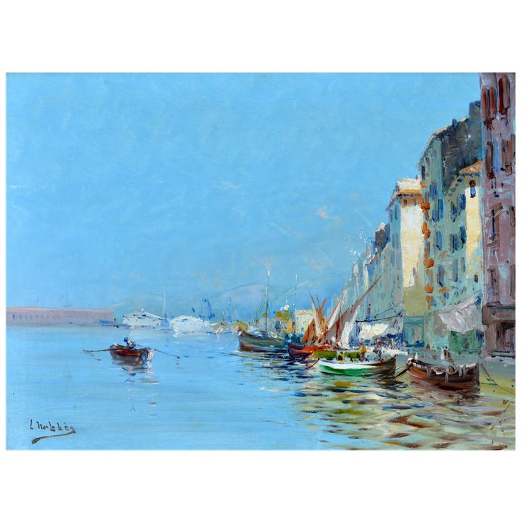 NATTERO Louis (1870-1915) " Le port de Toulon (Var) " Provence Marseille Paris France 