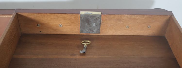 Bureau plat double face en acajou Époque Louis XVI