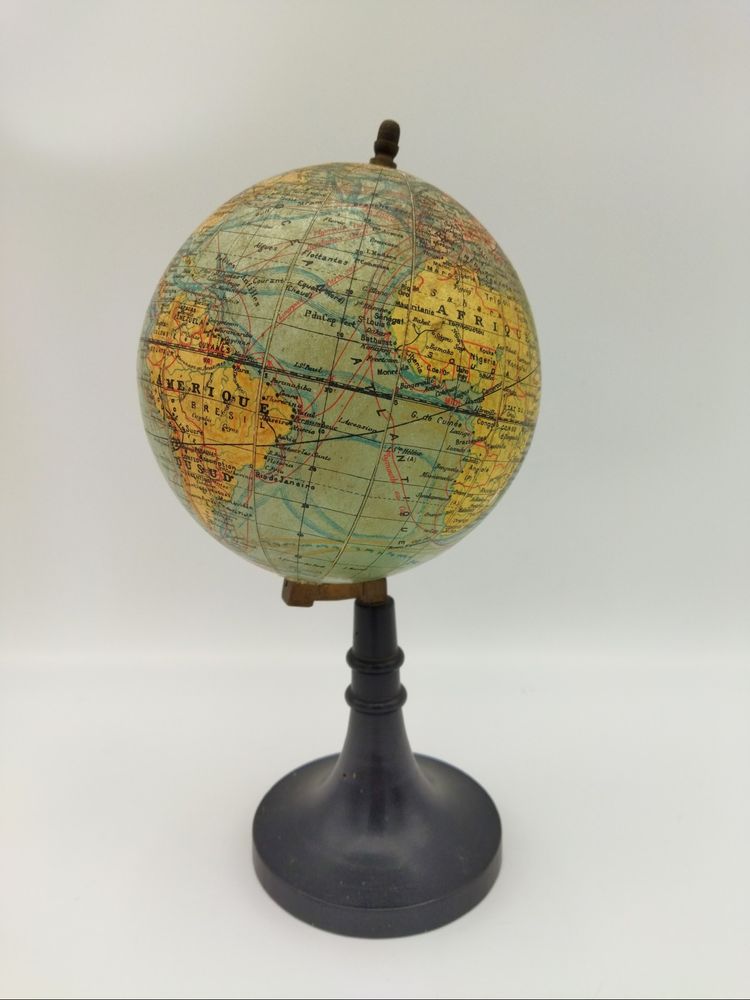 GLOBE TERRESRE FOREST Instrument Scientifique Objet de Vitrine 24cms COLLECTION