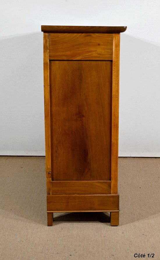 Credenza stretta in castagno biondo - Fine Ottocento