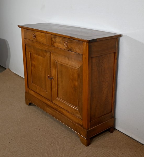 Credenza stretta in castagno biondo - Fine Ottocento