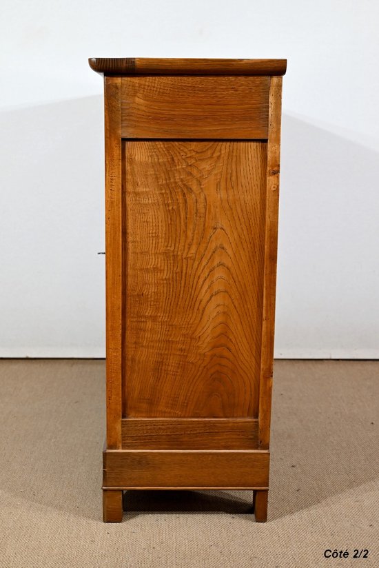 Credenza stretta in castagno biondo - Fine Ottocento