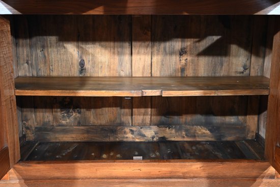 Credenza stretta in castagno biondo - Fine Ottocento