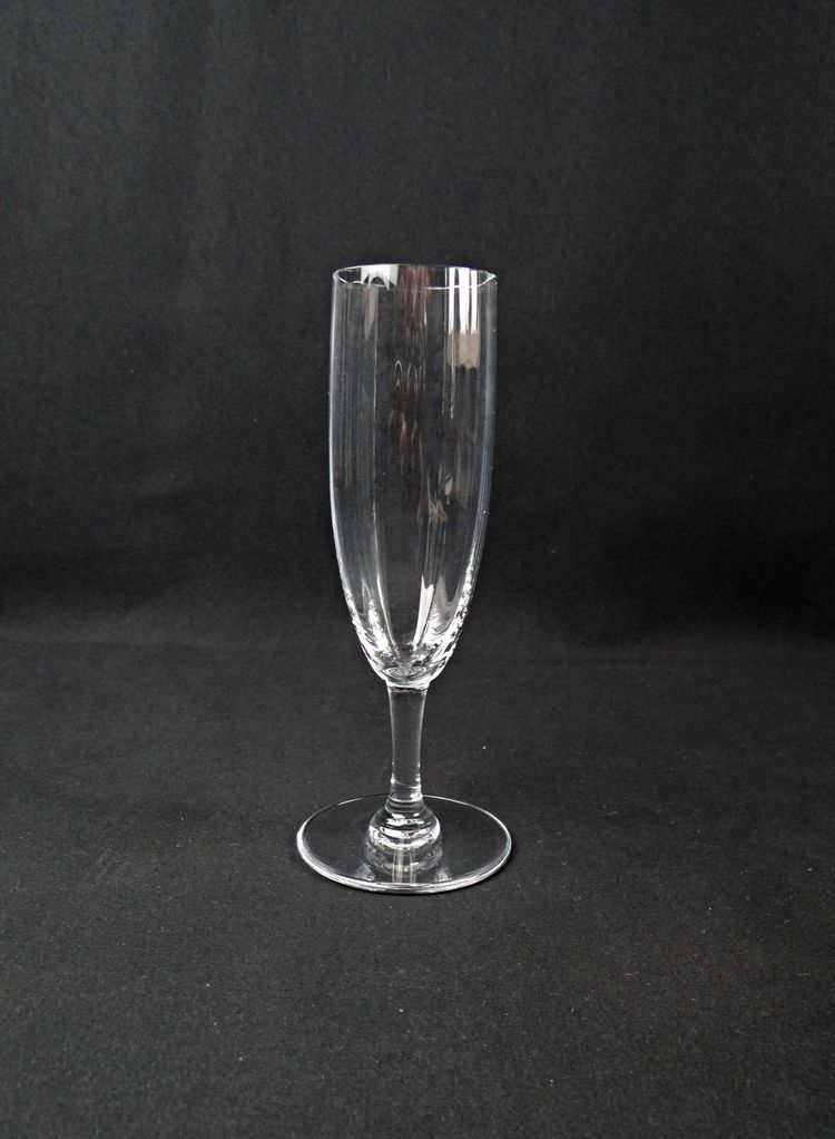 Set di 6 flûte da champagne in cristallo Montaigne Optic di Baccarat degli anni '60