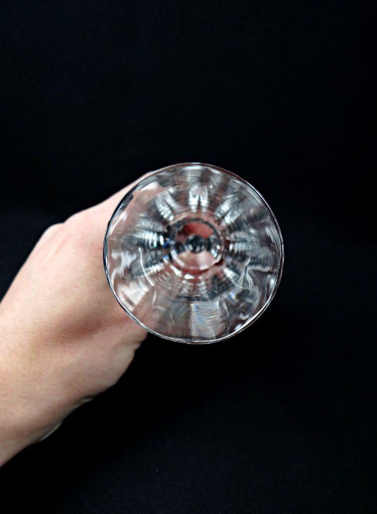 Set di 6 flûte da champagne in cristallo Montaigne Optic di Baccarat degli anni '60