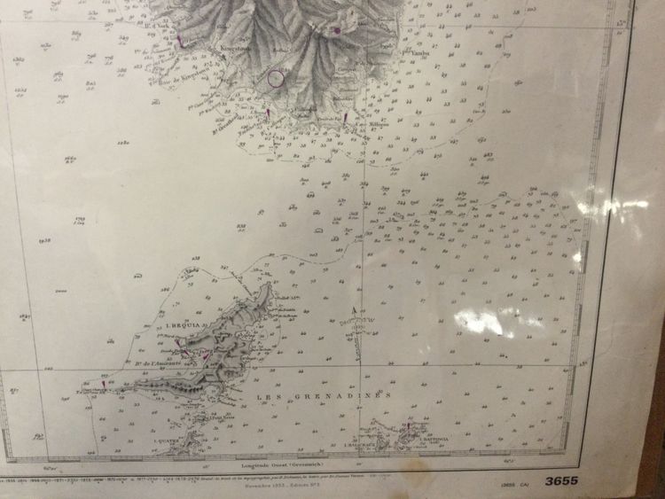 Saint VINCENT carte maritime 