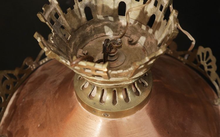 lanterne en cuivre et laiton 
