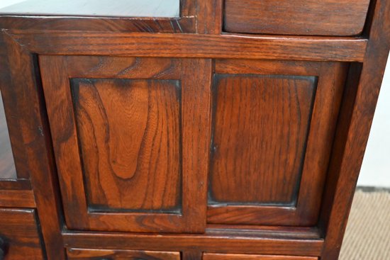 Sofa end, step stool structure, in Teak - 1960