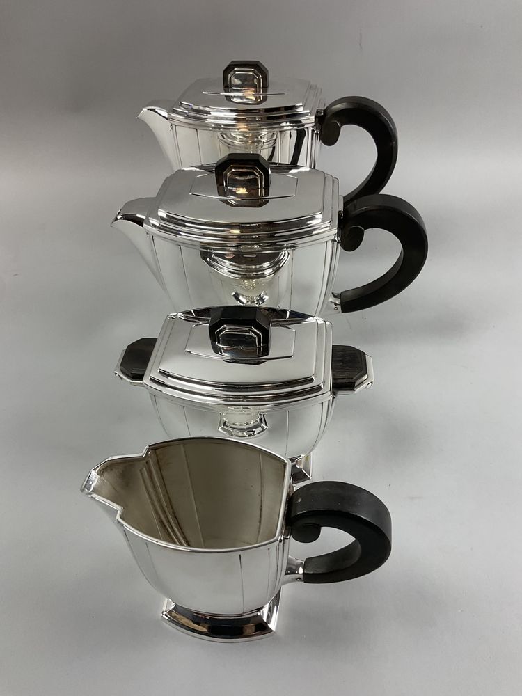 Ravinet D’Enfert 5-Piece Art Deco Silver-Plated Coffee Set 