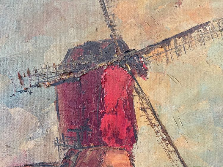 Roger Vandenbulcke (1921-) – Il Moulin Rouge – Olio su tela, 1972 circa