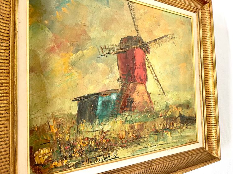 Roger Vandenbulcke (1921-) – Il Moulin Rouge – Olio su tela, 1972 circa